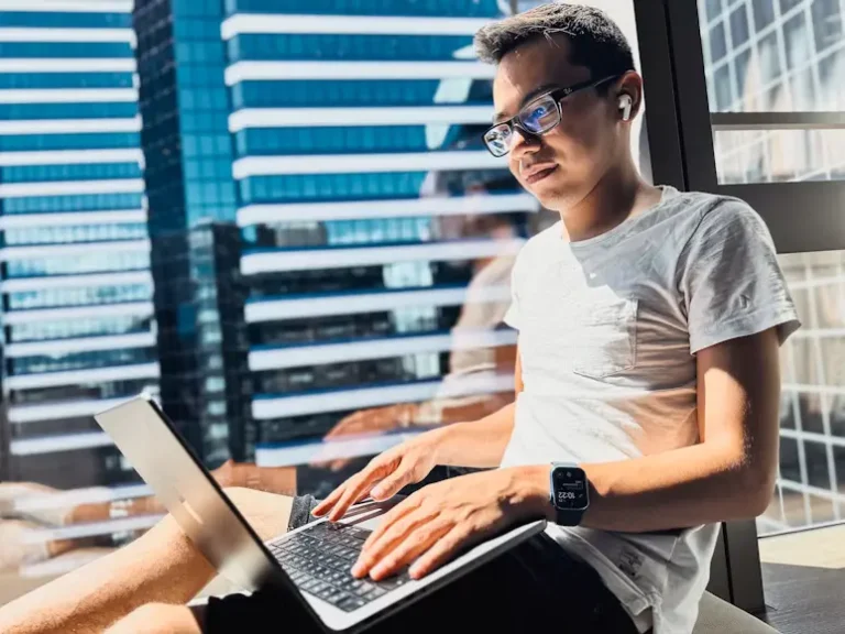 Entrepreneur Working at Laptop